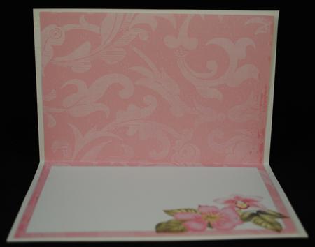 Pink Blossom Fancy Square Kit Matching Folded Insert by Yvonne Middleton