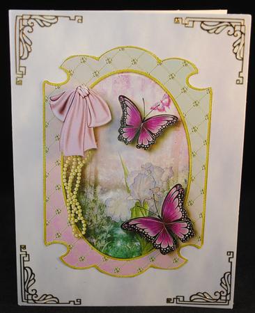 Butterflies & Iris Card Topper by Yvonne Middleton