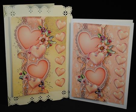 Pink Hearts Valentines Toppers - Pastels by Yvonne Middleton