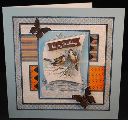Sailing Winter Birds Masculine Male Birthday Retirement by Yvonne Middleton