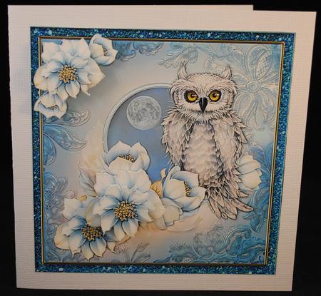 Thinking of You Owl 7x7 Card Front by Yvonne Middleton