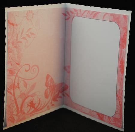 Pink Floral Butterfly Insert by Yvonne Middleton