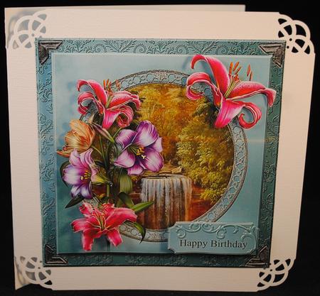 Nature and Lilies Cardfront by Yvonne Middleton