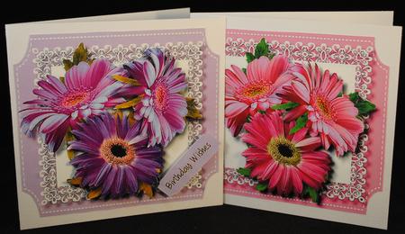 2 Flower Topper in Pink and Cerise  by Yvonne Middleton