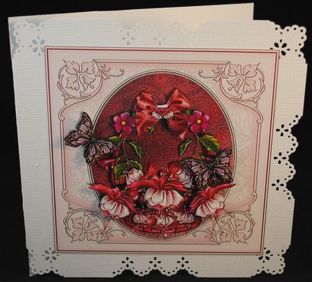 Basket Full of Fushia's Card Topper by Yvonne Middleton