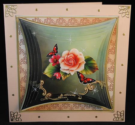 Beautiful Begonias - Curved Frame Card Mini Kit by Yvonne Middleton