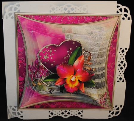 Orchid Heart - Curved Frame Card Mini Kit by Yvonne Middleton