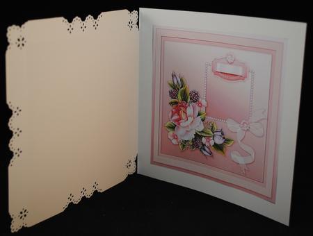 Pink Roses and Blackberries with Organza Bow Match 8x8 Inser by Yvonne Middleton