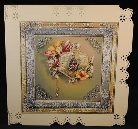 Brocade Elegance Card Topper 2 by Yvonne Middleton