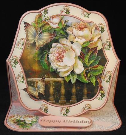 Victorian Roses - Shaped Easel Card Mini Kit by Yvonne Middleton