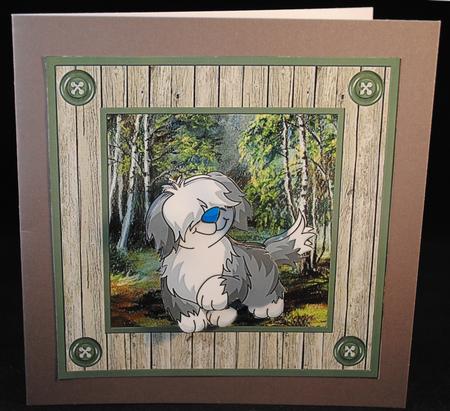 Old Shep the Dog 7x7 Card and Decoupage by Yvonne Middleton