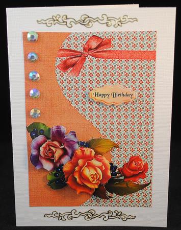 Orange & Lavender Roses by Yvonne Middleton