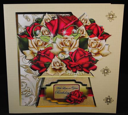 Hand-tied Bouquet - Summer Roses - Over-the-edge by Yvonne Middleton