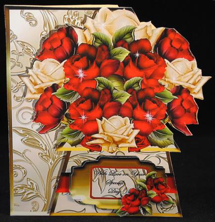 Hand-tied Bouquet - Romantic Roses - Over the Edge by Yvonne Middleton