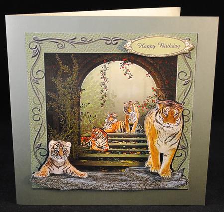 Temple Tigers 3D Quick Card by Yvonne Middleton
