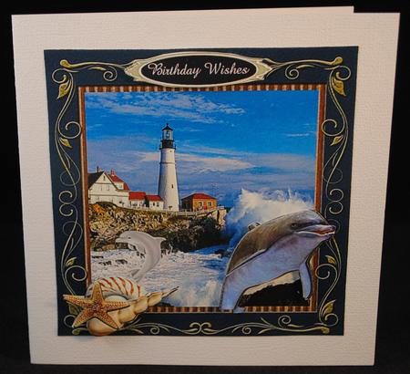 Lighthouse and Dolphin 3D Quick Card Featured Gallery Photo