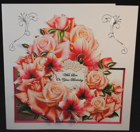 Pretty Pink Floral Topper by Yvonne Middleton