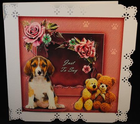 Puppy Love and Roses by Yvonne Middleton