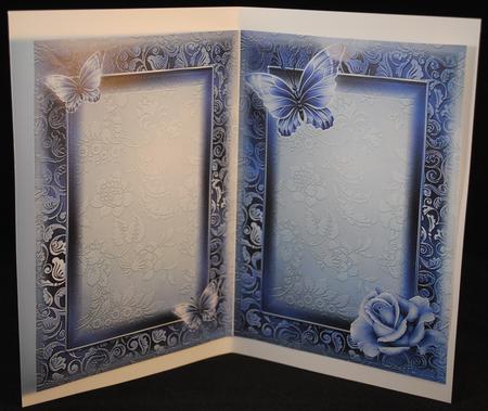 Insert to Compliment Beautiful Blue Roses and Butterfly by Yvonne Middleton