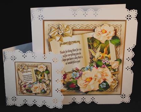 Roses with Cream Book Card Mini Kit by Yvonne Middleton