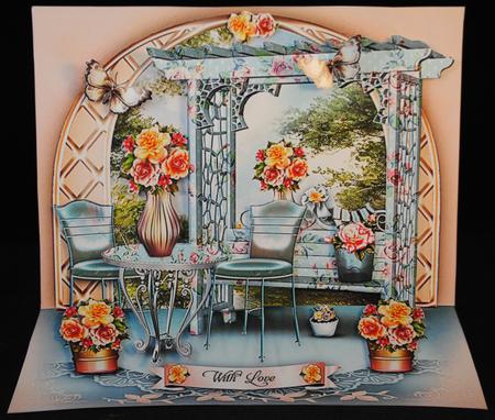 Turquoise Garden Pergola Card Mini Kit by Yvonne Middleton