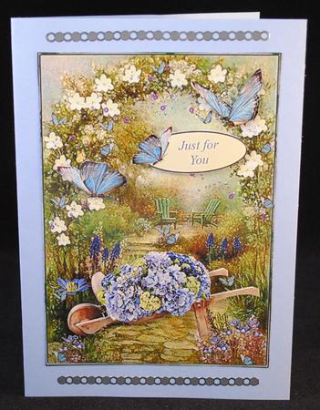 Butterfly Garden 5 x 7 Topper with Decoupage by Yvonne Middleton