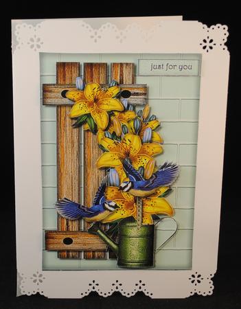 Trellis Lilies & Birds Mini Kit by Yvonne Middleton