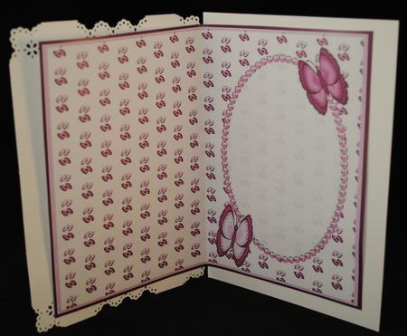 Beautiful Burgandy 'n' Pink Butterflies Insert by Yvonne Middleton