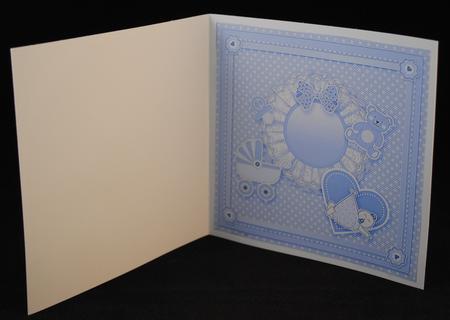 New Baby Boy with Embellishments Matching 8x8 Insert Plate by Yvonne Middleton