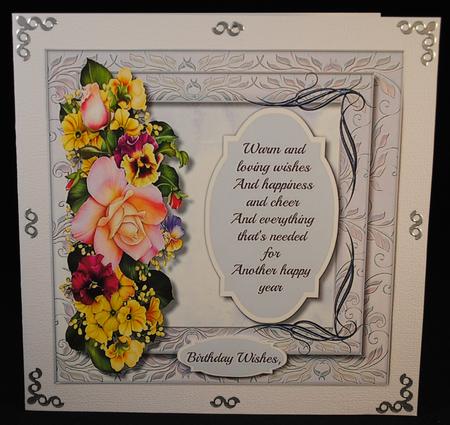 Beautiful Pansy's , Rose and a Lovely Verses  by Yvonne Middleton