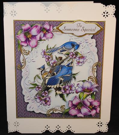Blue Jays in the Garden 6x8 Lilac Kit by Yvonne Middleton