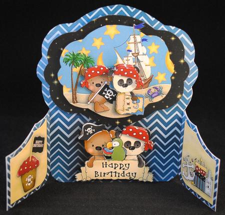 Teddy Bear Pirates Birthday Gatefold Mini Kit by Yvonne Middleton