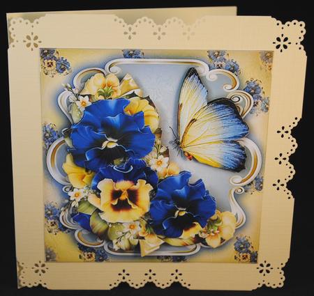 Beautiful Summer Pansies Card Mini Kit by Yvonne Middleton