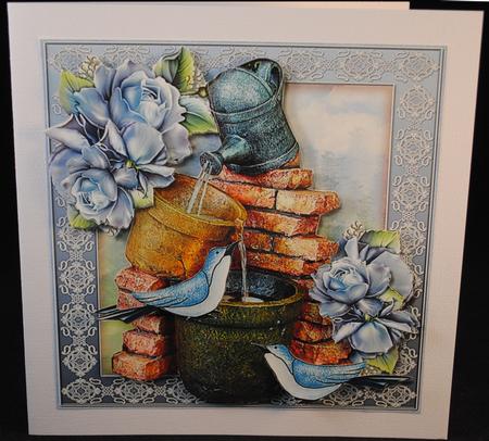 Beautiful Fountain, Roses & Birds Mini Kit by Yvonne Middleton