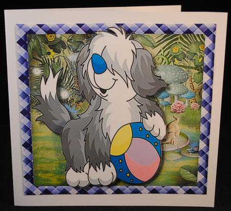 Rufus in the Garden with His Ball by Yvonne Middleton