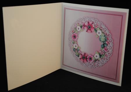 Purple Floral Doilies 5in x 5in Insert Plates by Yvonne Middleton