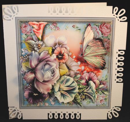 Mixed Floral Posie Card Front Kit by Yvonne Middleton