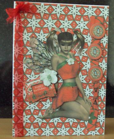 Dawn Faerie Red Kit, 6 Pages, Including Decoupage Step by Step by Zeta Pearce
