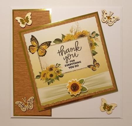 3 Yellow sunflower card fronts/toppers 2 by Zoe Metcalfe
