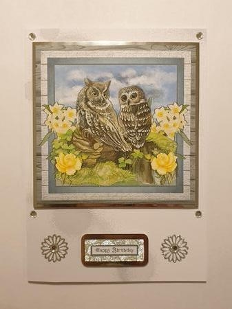 SPRING OWLS QUICK CARD by Zoe Metcalfe