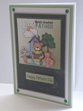 Father and Child Bear Fathers Day/birthday Card Front by Zoe Metcalfe