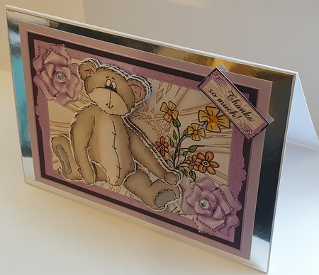 Bearing Flowers - Teddy Birthday Thanks So Much by Zoe Metcalfe