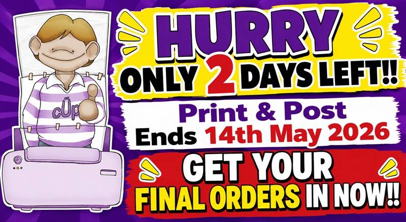 2 days print and post left