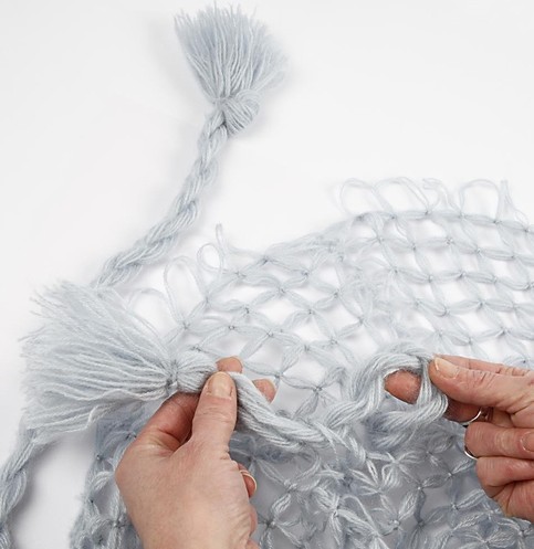 A Poncho woven on a Butterfly Loom