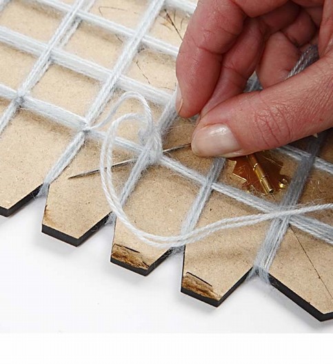 A Poncho woven on a Butterfly Loom