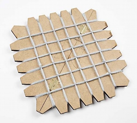 A Poncho woven on a Butterfly Loom