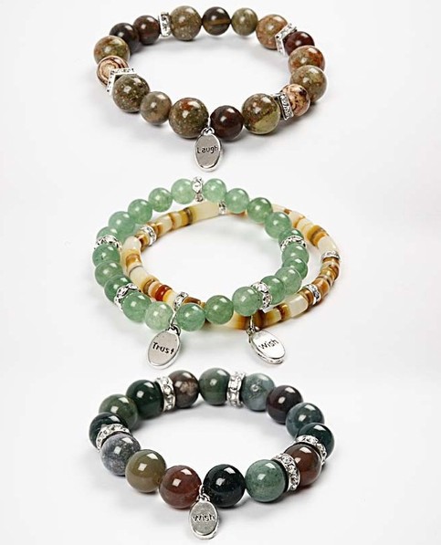 Bracelets with Natural Stone Beads - 109750