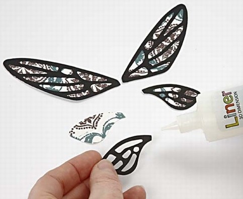 A Laminated Butterfly Place Card