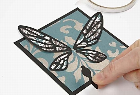 A Laminated Butterfly Place Card