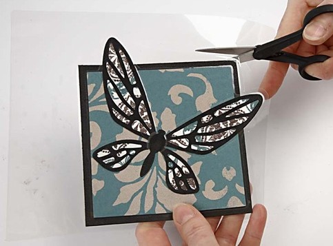 A Laminated Butterfly Place Card